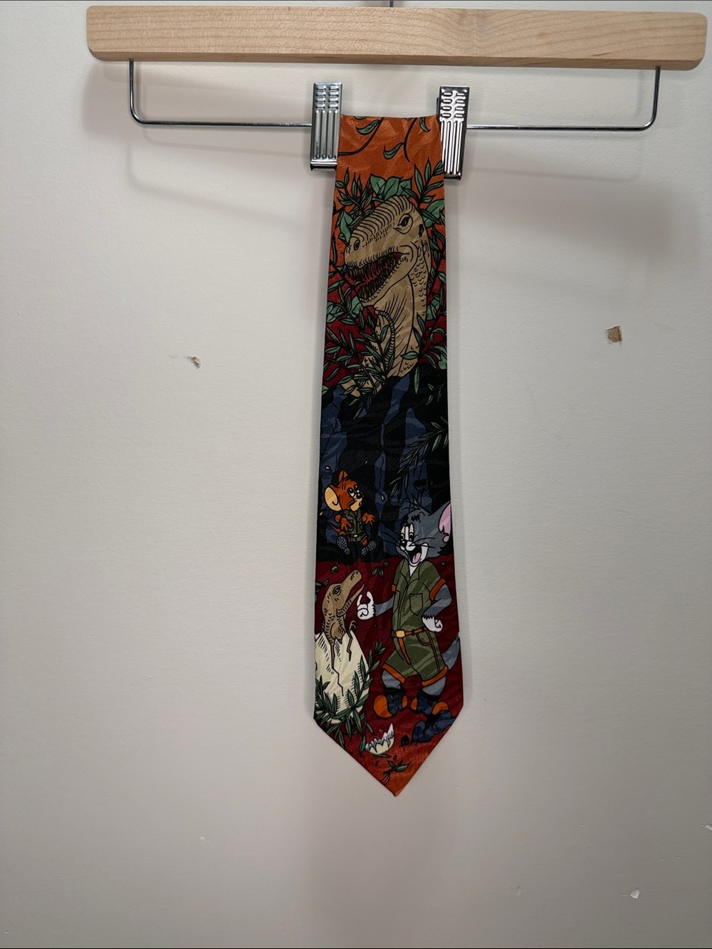 Vintage 1994 Cartoon Corner Tom&Jerry Print Men's Tie -Multicolor Length 60”